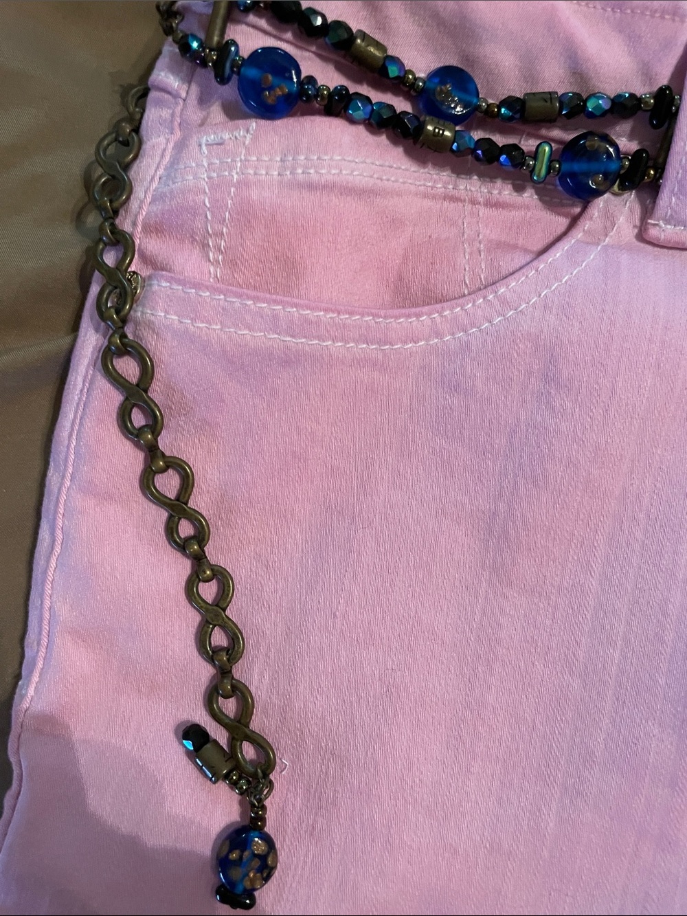 Custom order handmade hibiscus dyed denim bag @ashlees_attic - Picture 2 of 4